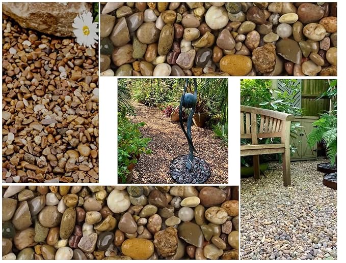 Mixed Natural Stone Pebbles – Round Garden & Decor Stones thumbnail
