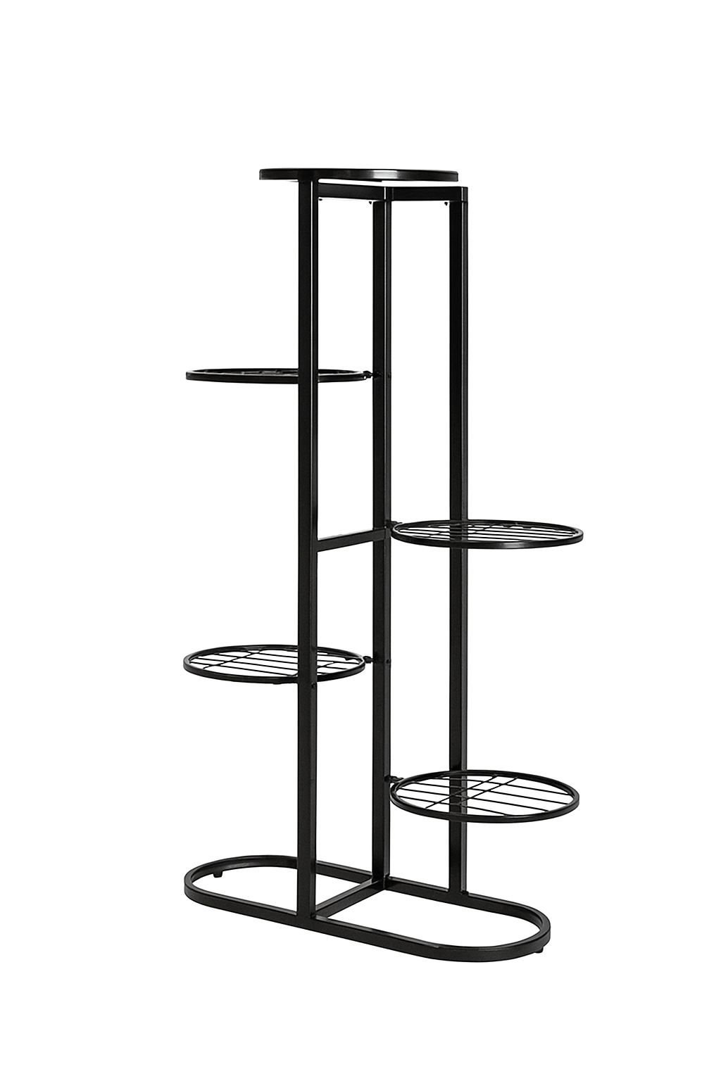 7-Tier Black Wrought Iron Plant Stand