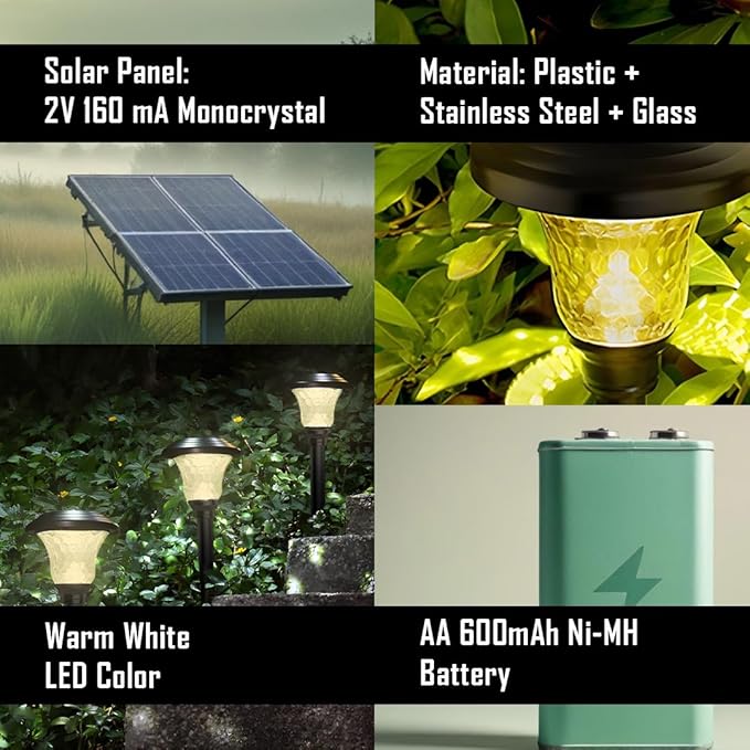 Black Solar Path Light for Garden thumbnail